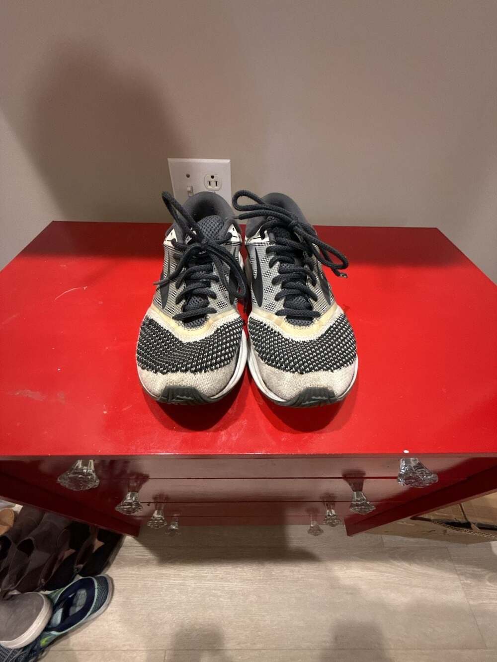 Brooks Revel Running Shoes Black White Oreo Knit Size 10.5